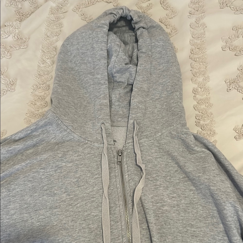 Gray Zip-Up Hoodie